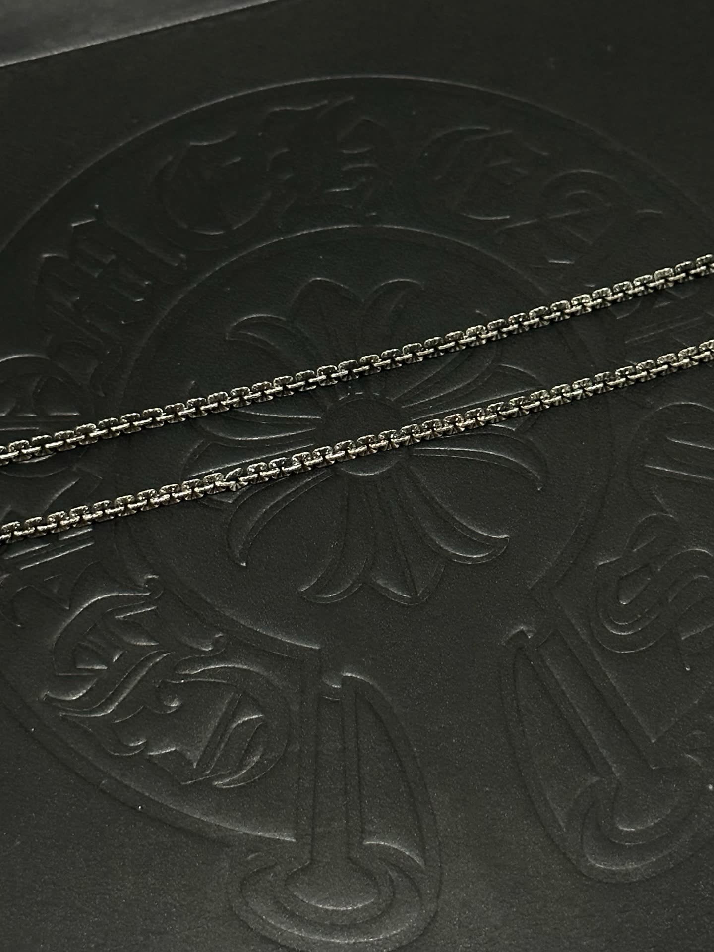 Chrome Hearts Silver 'Buddha' Charm Necklace with Black Beads